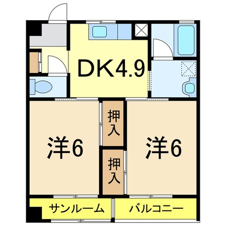 第１マンション喜多の物件間取画像